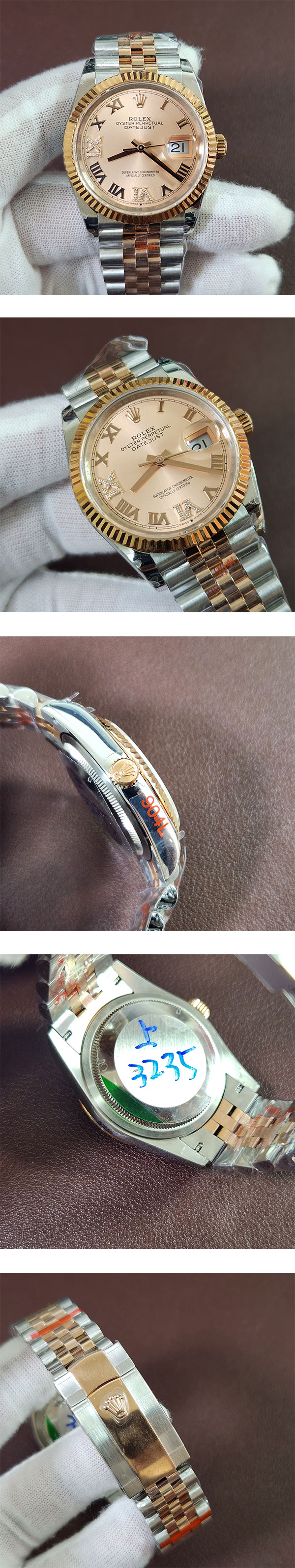 無償修理 ロレックスコピー126231 デイトジャスト 36mm ローズローマ 69ダイヤル 